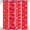 Papier Cadeau 36 Pcs Rouge Paquet Cadeaux Année Chinoise Argent R Calendrier Personnalité Enveloppes