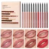 أشفة الشفاه E74C شفاه الشفاه غير اللامع القلم الطبيعي مقاوم للماء Lip Lip Makeup Sexy Lip Stick Long Emaring Cosmetic Tools 231031