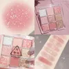 Oogschaduw Professioneel oogschaduwpalet 9 kleuren mat langdurig waterdicht glitter zachte make-upset Korea Cosmetics