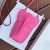 Luxe Anagram Elephant Phone Mini 7A Designer Sac Femmes Portefeuilles Fuchsia Sacs à bandoulière Cross Body Totes Hommes Véritable Sac à main en cuir Lady Satchel Sacs de téléphone d'embrayage