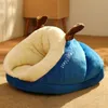 kennels pens Winter Warm Pet Dog Bed Soft Cozy Dog Cave Bed Warm Cat House Nest Puppy Bed for Small Dogs Cats Cat Sleep Bag Pet Supplies 231101