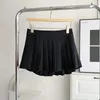 スカート短いプリーツレッドスカート女性灰色の露出剤オールマッチングレディースファルダスデマジャーの学生ソリッドカラーフォール