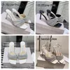 10A Designer Slippers Women Outwear Summer High Heels with Diamond Fashion Sandals 7cm/9.5cm 25112