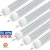 Stock In US led t8 bulbs, 4ft 5ft 6ft 8ft LED Tube Light V Shape Integrated LED Tubes 8 ft Cooler Door Freezer LED Lighting