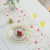 Masa kumaş masa örtüsü oval 185cm çiçek nakış modern stil keten kumaş elips kapak rustik yemek ev dekoratif