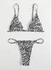 Women's Swimwear 2023 Sexy Stripe Printed Thong Bikini Set Swimsuit Women Summer Beachwear Bathing Suit