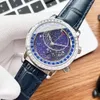 Lyxig automatisk mekanisk klocka män stjärna Dail Roting Second Wrist Watch Luminous Stars Watches Shombres Mecanico Superficie Iced Out Bezel