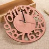 Wall Clocks Circular Digital Wood Carving Tree Shaped Clock Bedroom Minimalist Home Decor