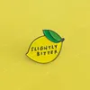 Brigh Yellow Lemon Fashion Fruit Enamel Cute Lemon Mango Brooch Pin Metal Badge Clothing jewelry Accessories Wholesale For Women Fashion JewelryBrooches Jewelry