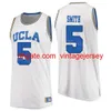 UCLA Bruins Jersey 3 Johnny Juzang 24 Jaime Jaquez Jr 1 Jules Bernard 10 Tyger Campbell 2 Cody Riley 5 Chris Smith University Team Blue White White White White Branco