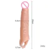 Sex Toy Massager Man Soft Rubber Penis Skin-friendly Enlargement Sleeve Delay Ejaculation for Men