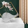 Vases Whale Glass Vase Desktop Flower Arrangement Holder Wedding Table Decor Plants Pots Container Craft Ornaments For Flowers