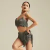 Сценическая одежда, сексуальный костюм для латинских танцев, женские топы с бахромой для взрослых, юбка Cha Rumba Samba, одежда для выступлений, тренировочное платье DNV18333