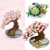 Blocks LOZ Eternal Flower Pink Sakura Kirschbaum Topfpflanze 3D Modell DIY Mini Bricks Bauspielzeug für Kinder Geschenk Build Moc 230331