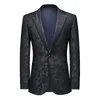 Men's Suits 2023 Fashion Suit Party Coat Casual Slim Fit Blazer Buttons Floral Printing Blazers Jacket Men Business