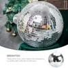 Décorations de Noël 1pc miroir boule disco suspendu boule disco réfléchissant boule disco KTV décoration suspendue de noël boule de mousse de verre 25cm 231101
