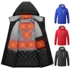 Herrenjacken 8 Bereiche Männer Winter Warm USB-Heizung Thermo-Arbeitsmäntel Jagd Sport Outwear Beheizte Jacke Waschbar Daunenwandern 231031