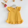 Mädchen Kleider Baby Rock Koreanische Version Puppe Hemd Ärmeln Baumwolle Leinen Qualität kinder Top Mode Vielseitig Mädchen Kleid