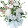 Fleurs décoratives bouquets de mariage romantiques pour la mariée mariée jeter bouquet fausse église anniversaire cérémonie décor # polyvalent