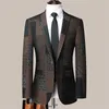 New men's casual suit jacket, high-end one grain single breasted trendy single Western European version trendy suit, one piece hot selling