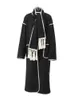 Women's Jackets Fashion Loose Wool Long Coat With Scarf Women Elegant Long Sleeve Thick Maxi Jacket Female Winter Warm Outwear Lady Jacket 231101