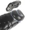 Sex Toy Massager New Reusable Penis Sleeve Glans Enlarger Delay Ejaculation Cock Ring for Men Couples