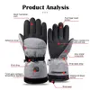 Gants de ski Gants chauffants d'hiver écran tactile coton chauffe-mains gants thermiques électriques imperméables Snowboard cyclisme Moto Ski extérieur 231031