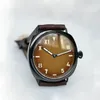 Armbanduhren 44mm Retro Klassisch Mechanische Uhr Militär Schweiz Leuchtend Wasserdicht Edelstahl Saphirglas Herren