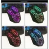 Mouse colorido LED para jogos de computador profissional ultra precisão adequado para Dota 2 LOL game mouse ergonômico 2400 DPI USB mouse com fio 231101