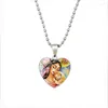 Colliers pendentifs 10 amour de maman mondiale Vintage Christ jésus peinture à l'huile coeur collier à breloques temps juif cadeau de la mère bijoux d'art