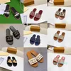 2023 Lock it sandalen vrouwen zomer dame strand slippers lederen platte dia's luxe ontwerper buiten schoenen