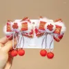 Hair Accessories Multi Style Girls Clips Chinese Traditional Princess Tassels Peony Flower Hairpins Children Antiquity Kids