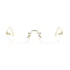 Lunettes de soleil Cadres Mode Lunettes de lecture sans monture Hommes Luxe Presbyte Anti Blue Light Blocking Lunettes Flexibles Lunettes sans cadre 4 0 231101