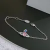 Braccialetti con ciondoli firmati Lettera Girocolli Vivian Gioielli moda donna di lusso Bracciale con perle in metallo cjeweler Westwood khjjujko