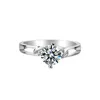 Diamond Band Ring Engagement Wedding Ring Sterling Silver For Women Innovativ Design Senaste stil Original rak Arm Simple Twisted Moissanite Ring M15A