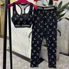 フルレター水着レディースヨガ服ブラックスポーツタンクハイウエストストレッチパンツタンキニス水着ツーピース