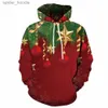 Voor heren Hoodies Sweatshirts 3D Kerstmis Festival Hoodie 2023 Heren Modieus Nieuwe Trend Sfeer Digitaal printen Trui Informeel Dagelijks Harajuku Top Pullover L231
