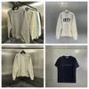 ESS-Men Unisex Streetwear 대형 티셔츠면 성인 티셔츠 라운드 목 캐주얼 부부 풀오버 크기 S-XL