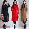 Women's Wool Blends Autumn Winter Fashion Coat Women Luxury Brand Long Loose Double Breasted mycket varmt elegant plus storlek 3XL 231031