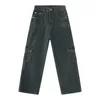 Jeans para hombres LUZHEN Trend Pantalones de mezclilla cargo para hombres Diseño de moda Pantalones vaqueros con personalidad de múltiples bolsillos Vintage para hombre Monos holgados Otoño 54eee0 231101