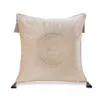 Luxury Pillow Case Designer Cushion Cover Velvet Fabric Crystal Avatar Pendant Tassel Mönster 9 Färger Storlek 50*50 cm för ny heminredning Ny anländer