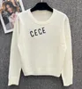 Moda Giyim Tasarımcısı Örme Sökme Sonbahar Kış Lady Sweatshirt Kadınlar için Mektuplar 3 Renk