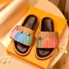 Designers Sandal Beach Slide Man Woman Slipper Crocodile Skin Leather Flip Flops Sexiga damer Orange Scuffs Skor Menser Kvinnor Sandaler Sandaler