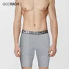 Caleçons Hommes Shorts Plus Taille Long Boxer Ropa Intérieur Hombre Confortable Homme Jambe Poche Cuecas Coton Sous-Vêtements 2502 231031