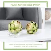 Decorative Flowers 2 Pcs Household Artificial Artichoke Greenery Decor Realistic Vegetables Plastic Decors