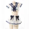 Ani Anime Student Sailor Swimstuit Kleid Bademode Unifrom Frauen Leder Schleife Nachthemd Pamas Outfits Kostüme Cosplay Cosplay