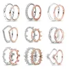 Popularne 925 Pierścienie srebrne srebrne Pierścienie Blask Bow Karot Stackable Rings Cubic Zirconia Kobiet Mężczyźni Prezenty Bejdia Specjalne