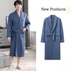 Homens sleepwear roupão noite acolchoado robe luxo mais senhores algodão tamanho homem vestir quente para vestido inverno elegante homens