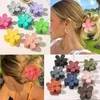 Hårtillbehör 2023 Fashion Flower Claw Clip for Women Girls Sweet Clamps Crab Pannbandsklipp Vinter