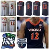 NCAA 2019 Final Four Champions College 12 de Andre Hunter Jerseys Men Virginia Cavaliers 5 Kyle Guy Blue White University mundur